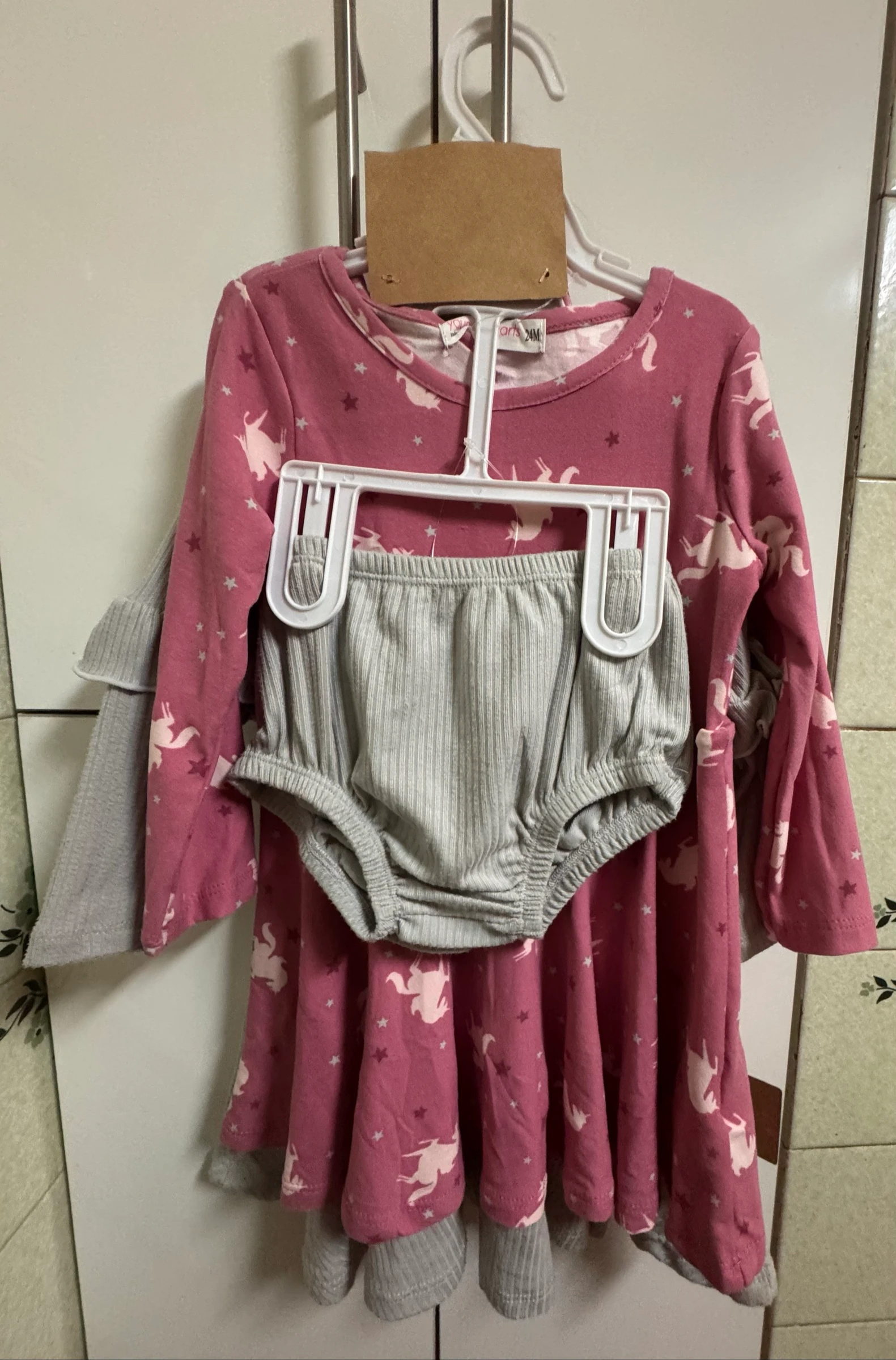 Set van 3 stukken voor meisje 24 maanden – photo 2